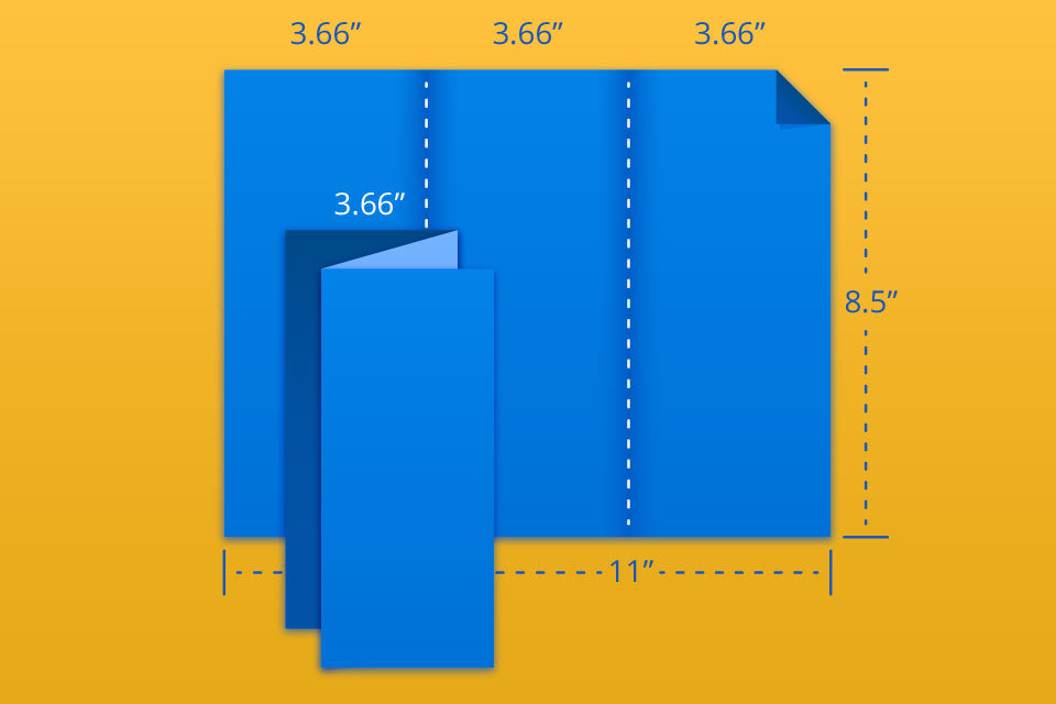 8.5" x 11" Trifold / Z Fold